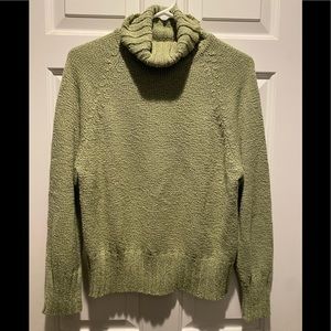 SALE: White Stag olive green turtleneck sweater. Size small